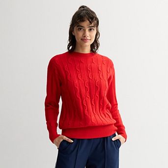 Juniors' SO® Cable Tunic Sweater