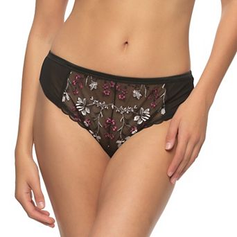 Women's Paramour by Felina Allure Embroidered Overlay Thong 535211