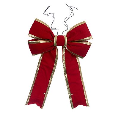 Vickerman Outdoor Christmas Bow with Gold Trim