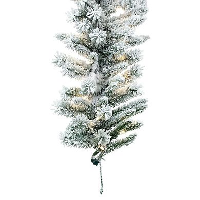 Vickerman 9-ft. Pre-Lit Artificial Flocked Utica Fir Garland with 100 LED Lights