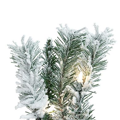 Vickerman 9-ft. Pre-Lit Artificial Flocked Utica Fir Garland with 100 LED Lights