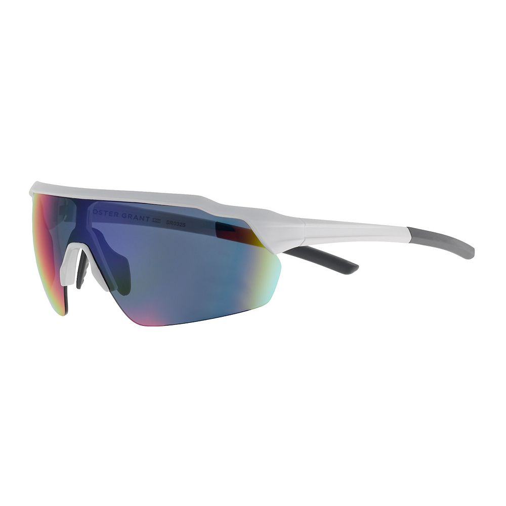 Men’s Cali Blue Plastic Shield Sunglasses