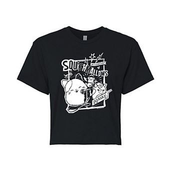 Juniors' Squishmallows In Concert Cropped Tee