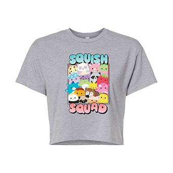 Juniors' Squishmallows Squish Squad Cropped Tee