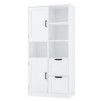 Merax Bathroom Storage Cabinet with Doors and Drawers