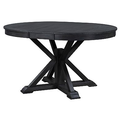 Merax Retro Functional Extendable Dining Table with a 12" Leaf