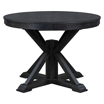 Merax Retro Functional Extendable Dining Table with a 12" Leaf