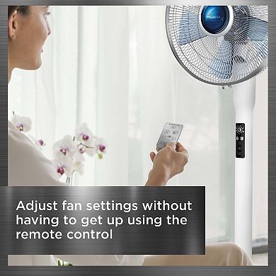 Rowenta Turbo Silence Extreme+ Stand Fan with Remote, Auto-Off Timer & Oscillation