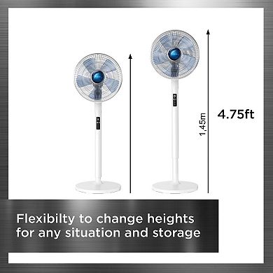 Rowenta Turbo Silence Extreme+ Stand Fan with Remote, Auto-Off Timer & Oscillation