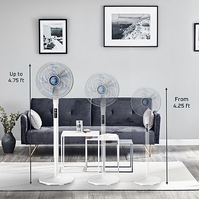 Rowenta Turbo Silence Extreme+ Stand Fan with Remote, Auto-Off Timer & Oscillation