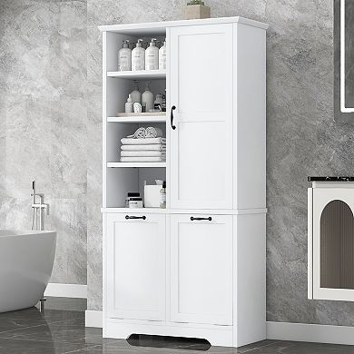 Merax Bathroom Storage Cabinet with Doors and Drawers