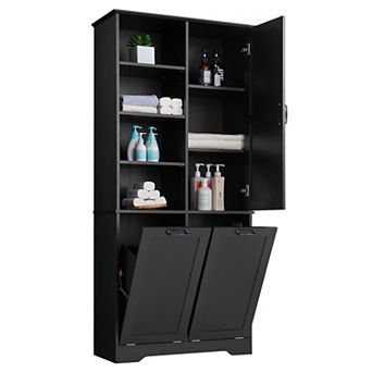 Merax Bathroom Storage Cabinet with Doors and Drawers