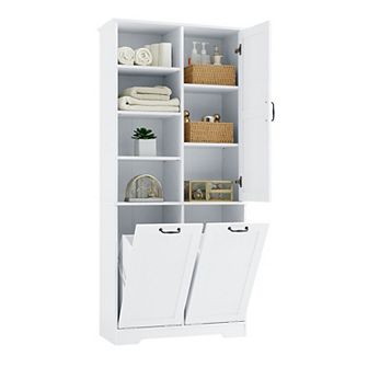 Merax Bathroom Storage Cabinet with Doors and Drawers