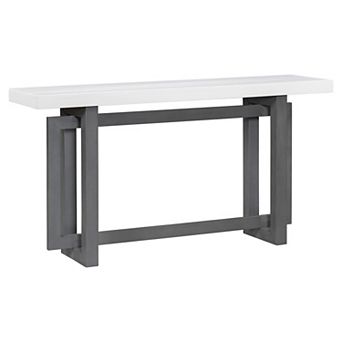 Merax Contemporary Console Table with Wood Top