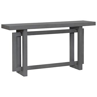 Merax Contemporary Console Table with Wood Top