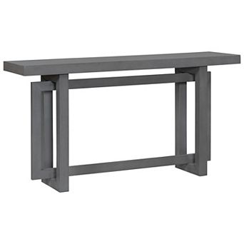 Merax Contemporary Console Table with Wood Top