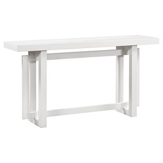 Merax Contemporary Console Table with Wood Top