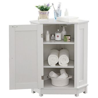 Merax Bathroom Cabinet Triangle Corner Storage Cabinet