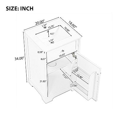 Merax 20" Bathroom Vanity with Sink