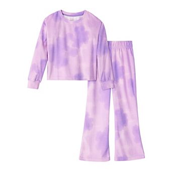Girls 4-12 Cuddl Duds® Long Sleeve Pajama Top & Pajama Flare Pants Set