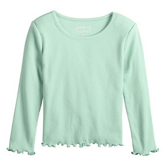 Toddler Girls 6-12 Jumping Beans® Physical Adaptive Long Sleeve Ribbed Tee