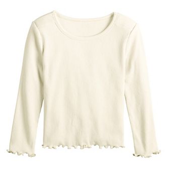 Toddler Girls 6-12 Jumping Beans® Physical Adaptive Long Sleeve Ribbed Tee
