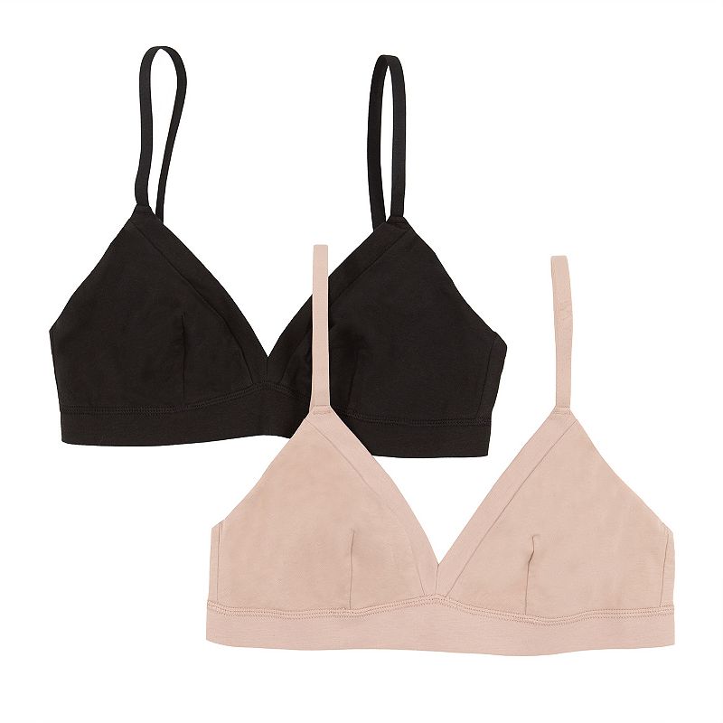 Jezebel 2-Pack Pima Cotton Bralette 900821P2, Women's,