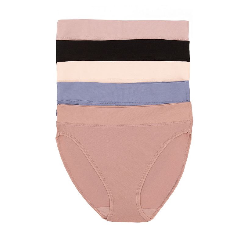 Women's Jezebel 5-pk. Pima Cotton Hi-Cut Panty 900819P5, Size: Small, City Basics