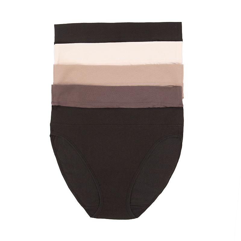 Women's Jezebel 5-pk. Pima Cotton Hi-Cut Panty 900819P5, Size: Medium, Classic