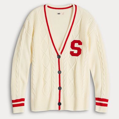 Juniors' SO® Prep Button Front Cardigan