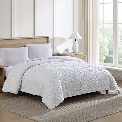 Beatrice Home Fashions 3-Piece Emblem Chenille Comforter Set