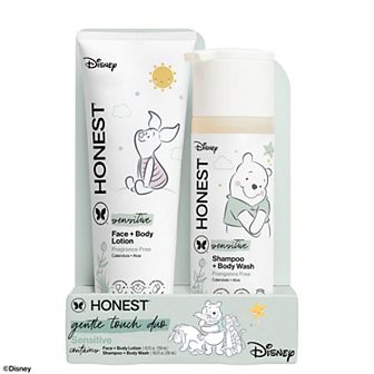 The Honest Company Disney's Winnie the Pooh Shampoo & Body Wash + Face & Body Lotion Sensitive Duo