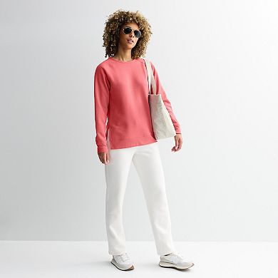 Women's Tek Gear® Ultrasoft Fleece High Slit Tunic Long-Sleeve Crewneck