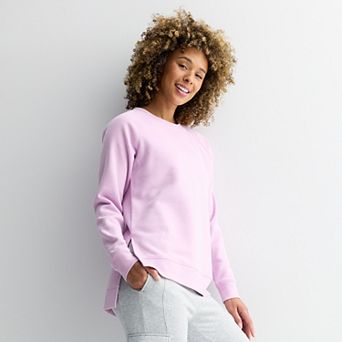 Women's Tek Gear® Ultrasoft Fleece High Slit Tunic Long Sleeve Crewneck