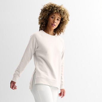 Women's Tek Gear® Ultrasoft Fleece High Slit Tunic Long Sleeve Crewneck