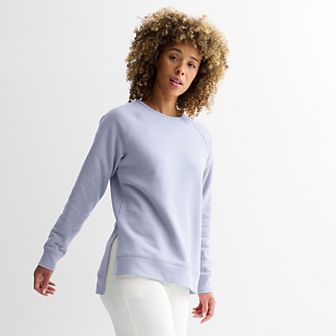 Women's Tek Gear® Ultrasoft Fleece High Slit Tunic Long Sleeve Crewneck