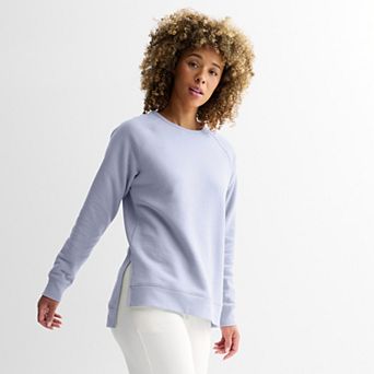 Women's Tek Gear® Ultrasoft Fleece High Slit Tunic Long Sleeve Crewneck