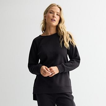 Women's Tek Gear® Ultrasoft Fleece High Slit Tunic Long Sleeve Crewneck