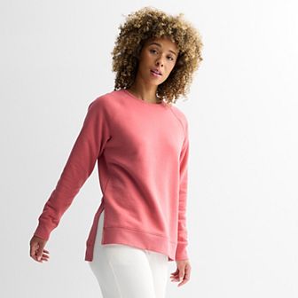 Women's Tek Gear® Ultrasoft Fleece High Slit Tunic Long-Sleeve Crewneck