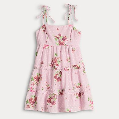 Juniors' Live To Be Spoiled Tiered Mini Dress