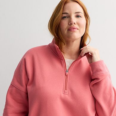 Plus Size Tek Gear® Quarter Zip Sweatshirt