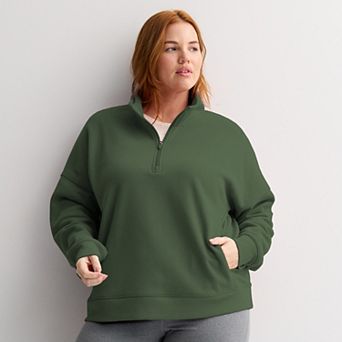 Plus Size Tek Gear® Quarter Zip Sweatshirt