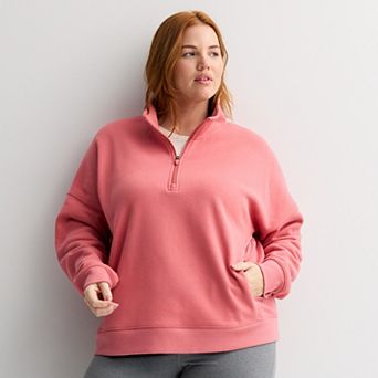 Plus Size Tek Gear® Quarter Zip Sweatshirt