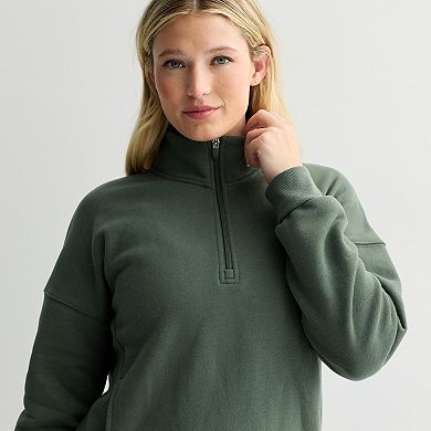 Petite Tek Gear® Quarter Zip Sweatshirt