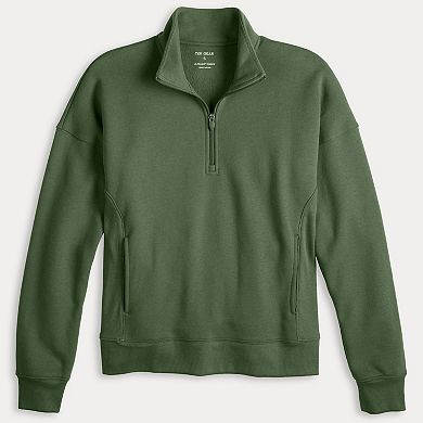 Petite Tek Gear® Quarter Zip Sweatshirt