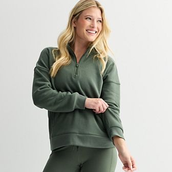 Petite Tek Gear® Quarter Zip Sweatshirt