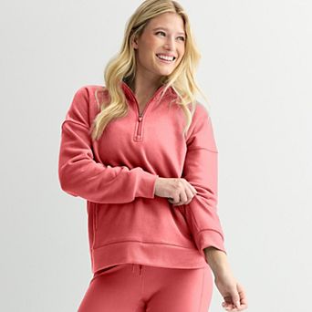 Petite Tek Gear® Quarter Zip Sweatshirt