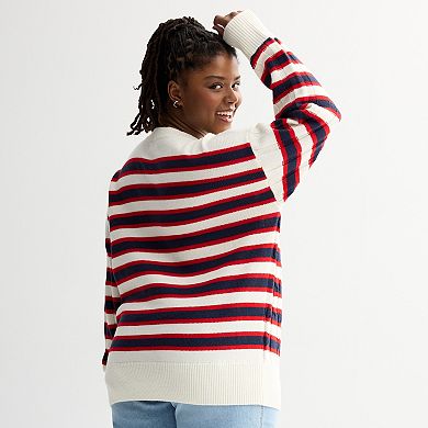 Juniors' Plus Size SO® Cable Knit Tunic Sweater
