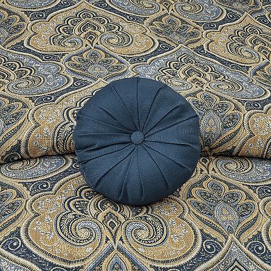 Royal Court Messina Blue Round Decorative Throw Pillow