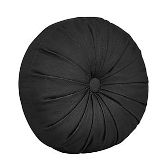 Royal Court Messina Black Round Decorative Throw Pillow